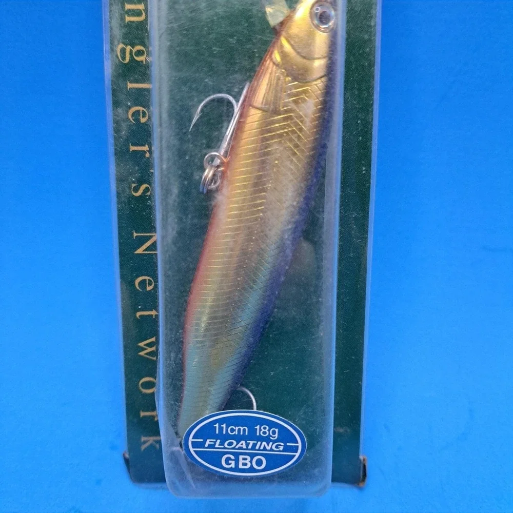 Anet VF Kikuchi Minnow Lure 11cm 18g Floating GBO Made in Japan NOS Vintage